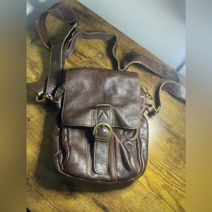 Brown Genuine Leather crossbody